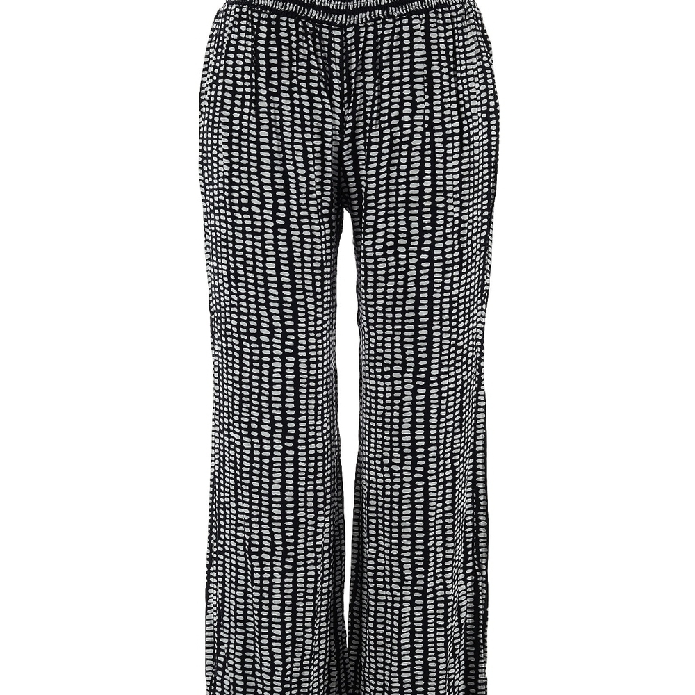 CAbi Black and White Wide Leg Pants